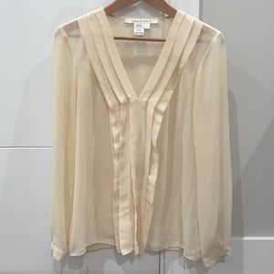 Max studio, cream blouse, size XS
